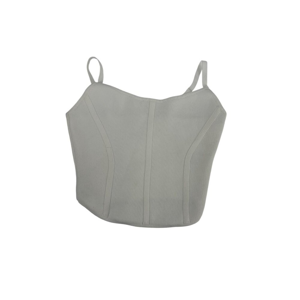 🤍 L.A. Hearts White Corset Bustier Crop Tank Top Small 🤍 - Picture 2 of 5